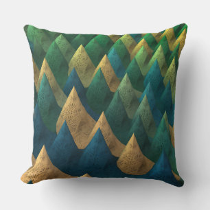 Cojín Decorativo Relieve Fractal Gunungan Motivo Batik 3D