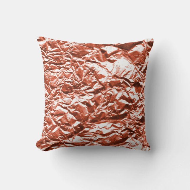 Cojín Decorativo Relieve metalizado de cobre (Anverso)