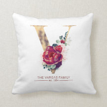 Relieve metalizado dorado V Monograma Borgoña Rojo