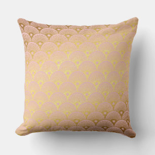 Cojín Decorativo Relieve metalizado metálico dorado Sirena escalas 