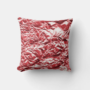 Cojín Decorativo Relieve metalizado rojo