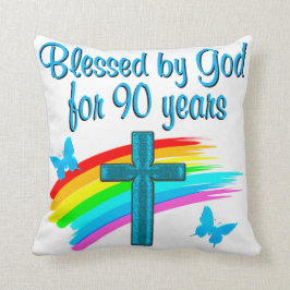 COJÍN DECORATIVO RELIGIOSO DE 90 AÑOS