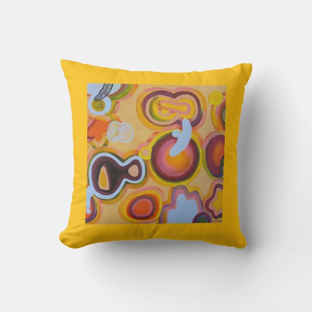 Cojín Decorativo reloj amarillo (Anverso)