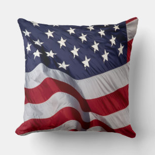 Cojín Decorativo reloj de pared de la bandera americana