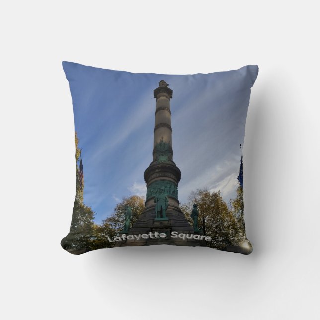 Cojín Decorativo Reloj de pared de Lafayette Square (Anverso)