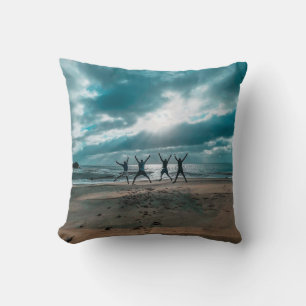 Cojín Decorativo Reloj de pared personalizado de fotografía de fami