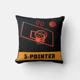 Cojín Decorativo Reloj de tiro de tres puntos de baloncesto en cero