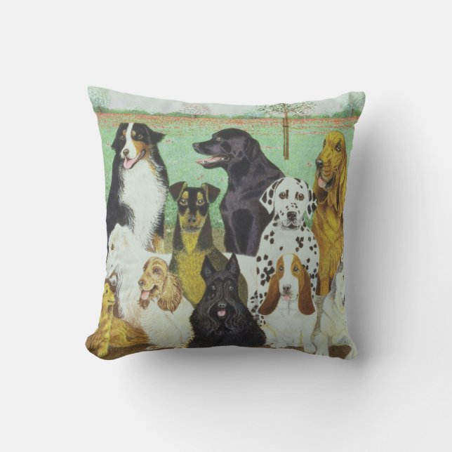 Cojín Decorativo Reloj del perro (Anverso)