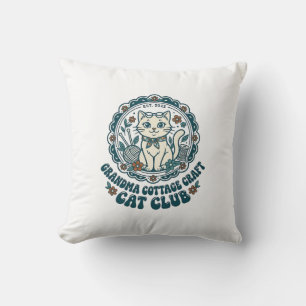 Cojín Decorativo Remera de arte para amantes de gatos de Cottage de