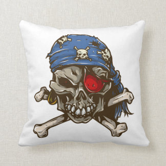Cojín Decorativo Remiendo azul del ojo del pañuelo de la bandera