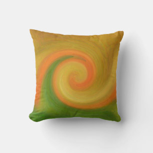 Cojín Decorativo Remolino de otoño abstracto de píxeles