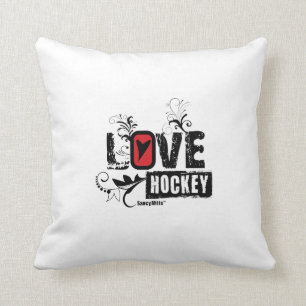 Cojín Decorativo Remolino del hockey del amor