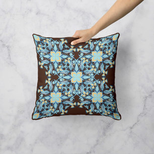 Cojín Decorativo Remolino floral en Mocha