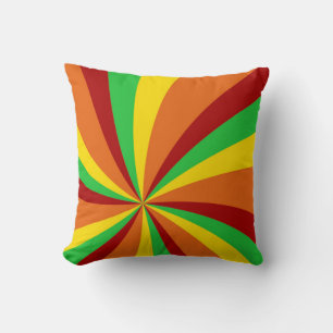 Cojín Decorativo Remolinos de estilo retro hippie vintage