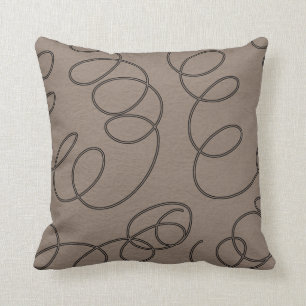 Cojín Decorativo remolinos decorativos marrones suaves