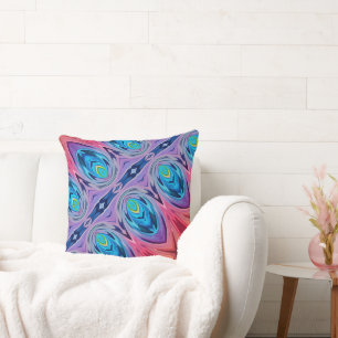 Cojín Decorativo Remolinos multicolores Patrón colorido