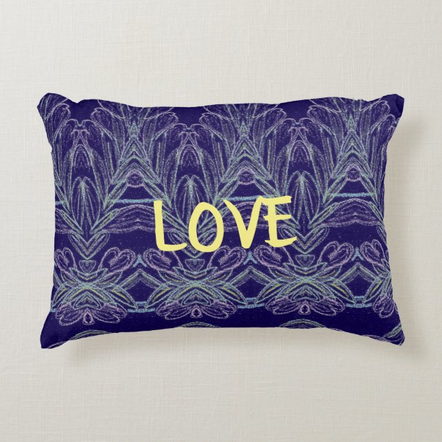 Cojín Decorativo Remolinos Suaves Amor (Púrpura) (Anverso)