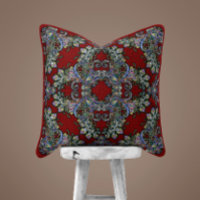 Cojín decorativo Renacimiento Ornate - Rojo Profun