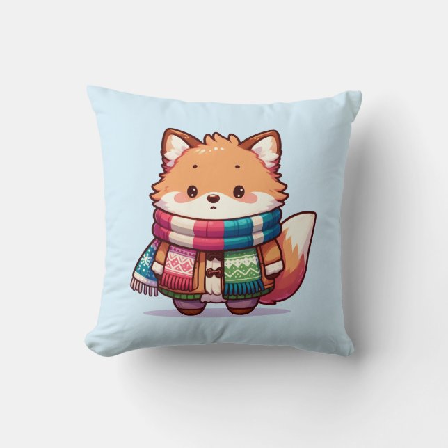 Cojín Decorativo Renard Choupinet en Hiver (Anverso)