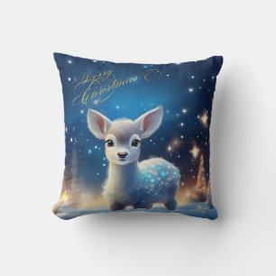 Cojín Decorativo Reno bebé con el saludo de Feliz Navidad