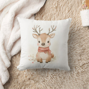 Cojín Decorativo Reno bebé sentado en la nieve