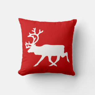 Cojín Decorativo Reno blanco / Silhouette Caribou