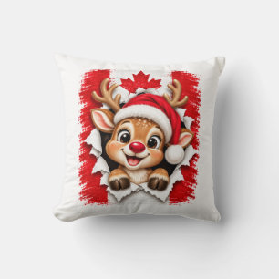 Cojín Decorativo Reno canadiense de Navidad