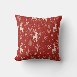 Cojín Decorativo Reno de Navidad Nórdico