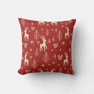 Cojín Decorativo Reno de Navidad Nórdico