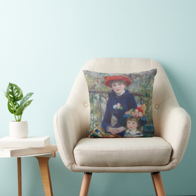 Cojín Decorativo Renoir Dos Hermanas Terraza Impresionismo Francés (Silla)