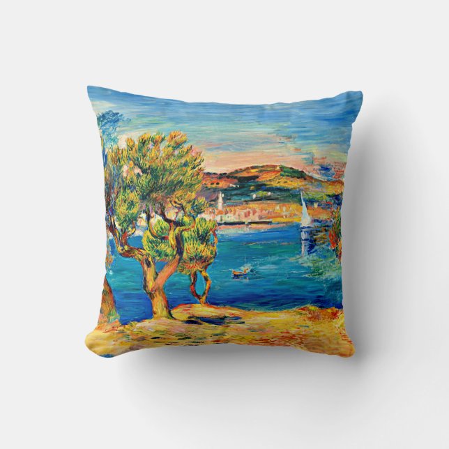 Cojín Decorativo Renoir - L'Estaque, pintura famosa, (Anverso)
