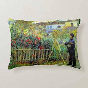 Cojín Decorativo Renoir - Monet pintando en su jardín