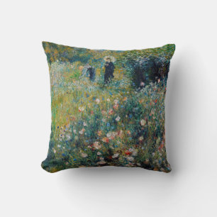 Cojín Decorativo Renoir - Mujer con un Parasol en un Jardín