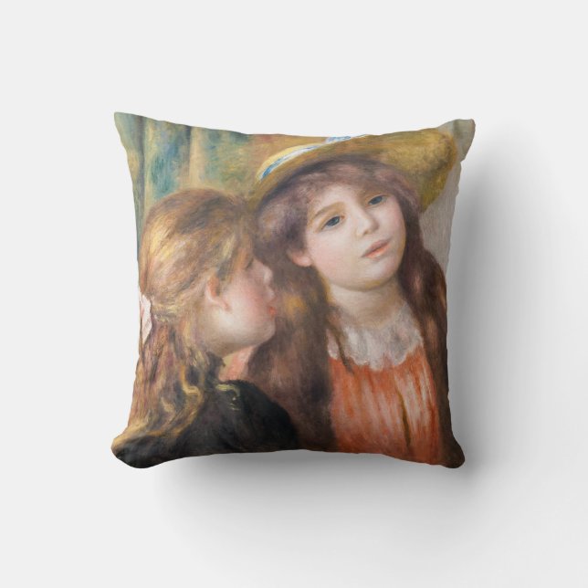 Cojín Decorativo Renoir - Retrato de dos niñas pequeñas (Anverso)