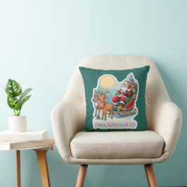 Cojín Decorativo Rentierschlitten mit Rudi -