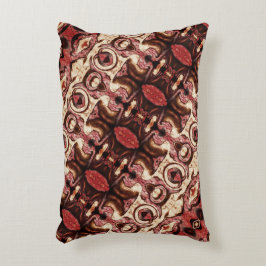 Cojín Decorativo Repetición de formas con tonos leñosos y manchas