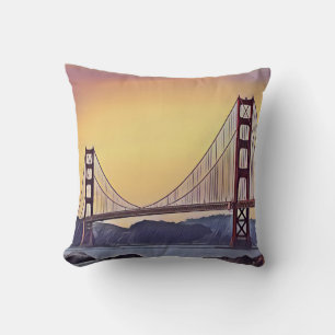 Cojín Decorativo Representación artística del puente Golden Gate