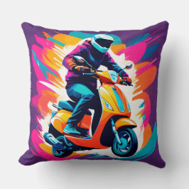 Cojín Decorativo Representación de Arte Colorido de una Persona Mon