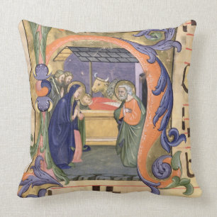 Cojín Decorativo Representación de la inicial "H" del ms 571 f.6r