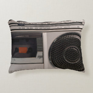 Cojín Decorativo Reproductor de cassette de radio estéreo portátil