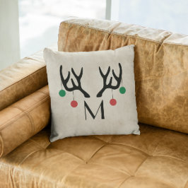 Cojín Decorativo Reproductores de renos Navidades modernos Monogram