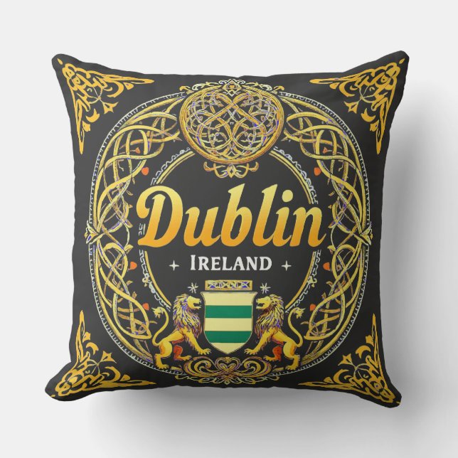 Cojín Decorativo República de Dublín de Irlanda (Anverso)