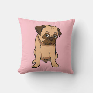 Cojín Decorativo Rescate de cachorros adorables, amor de perra pug