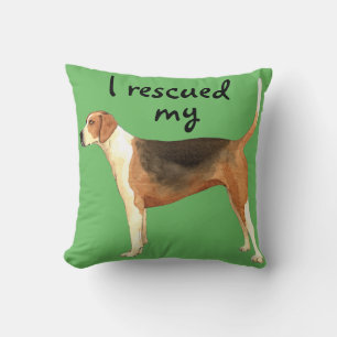 Cojín Decorativo Rescate de Foxhound Estadounidense