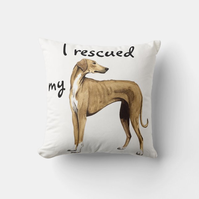 Cojín Decorativo Rescue Azawakh (Anverso)