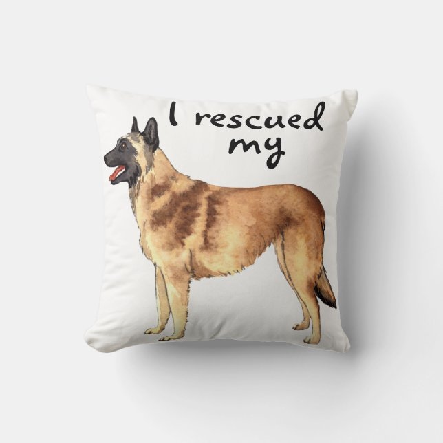 Cojín Decorativo Rescue Belga Malinois (Anverso)