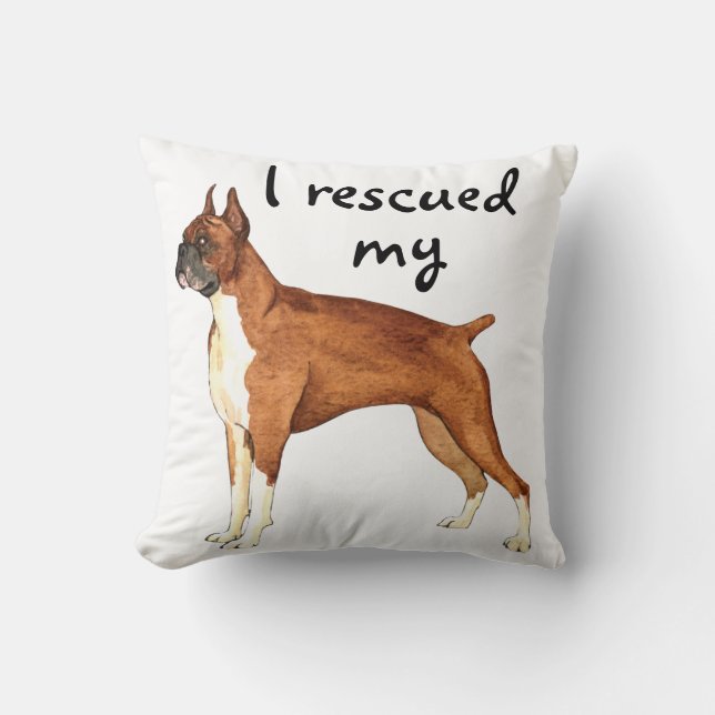 Cojín Decorativo Rescue Boxer (Anverso)