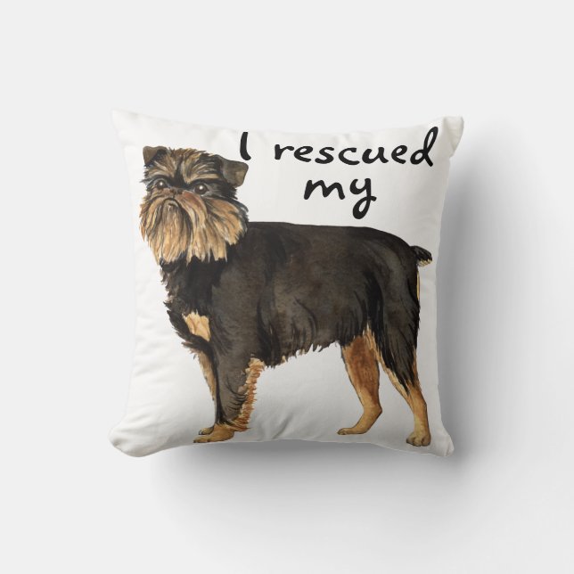Cojín Decorativo Rescue Brussels Griffon (Anverso)