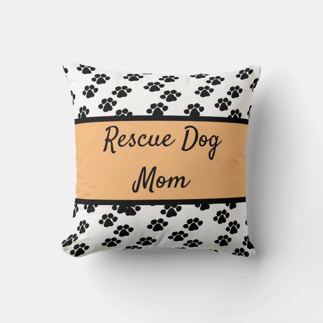 Cojín Decorativo Rescue Dog Mom (Anverso)