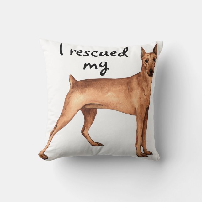 Cojín Decorativo Rescue German Pinscher (Anverso)